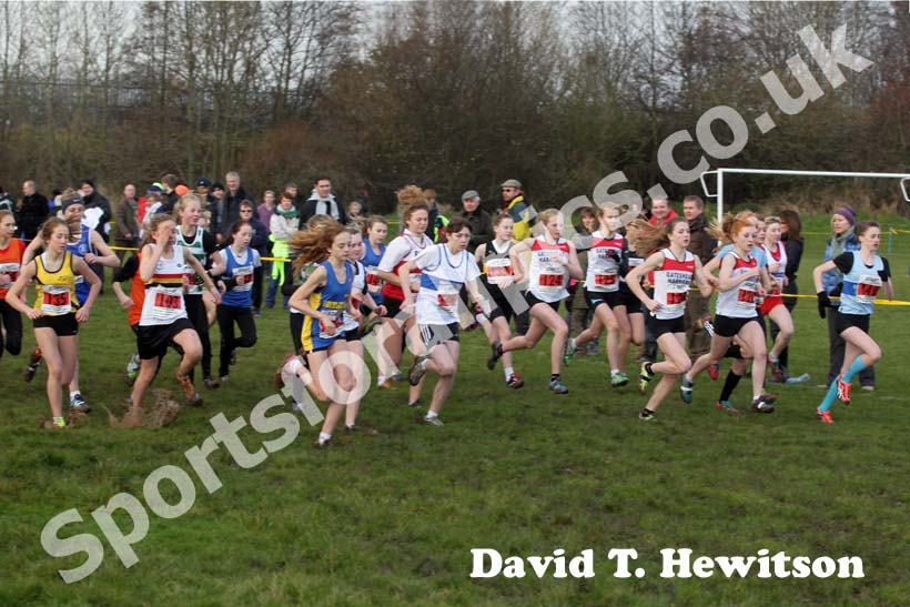 Start of under-15s 2012 North East Championships, Summerhill Country Park, Hartlepool.